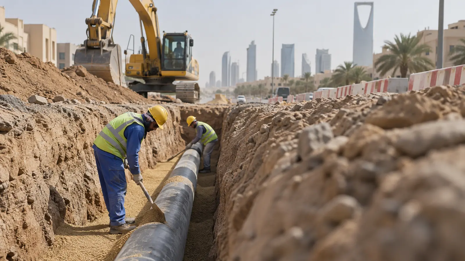 Underground pipeline installation and site execution in Saudi Arabia