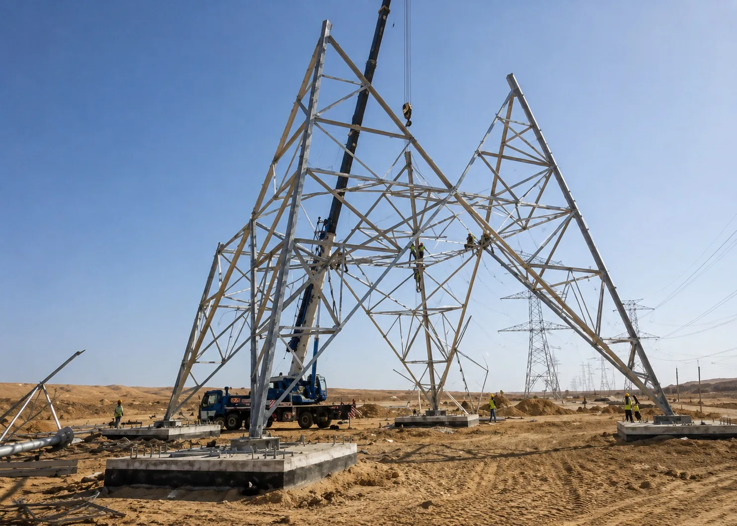 AJASCO power transmission installation in Saudi Arabia